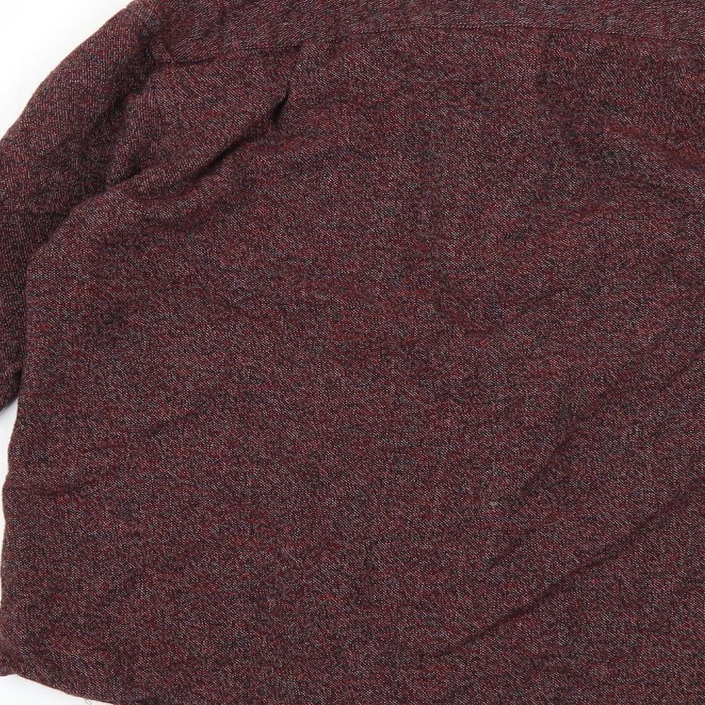 Mens UK Size XS Cedar Wood State Red  Button-Up Long Sleeve Casual Shirt