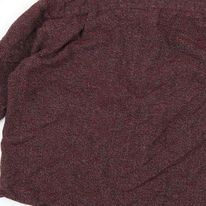 Mens UK Size XS Cedar Wood State Red  Button-Up Long Sleeve Casual Shirt