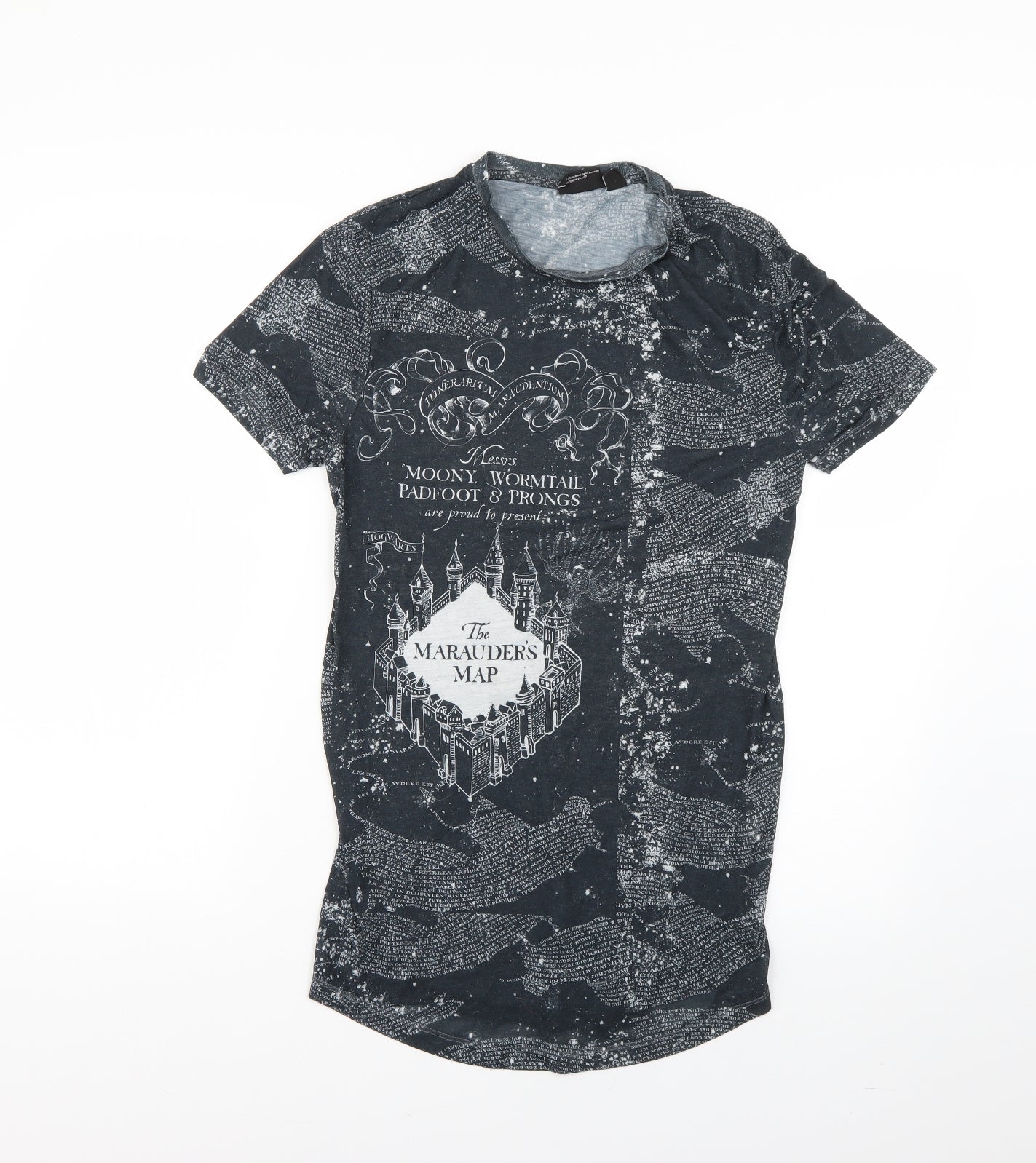 Primark Mens Grey Geometric   T-Shirt Size XS