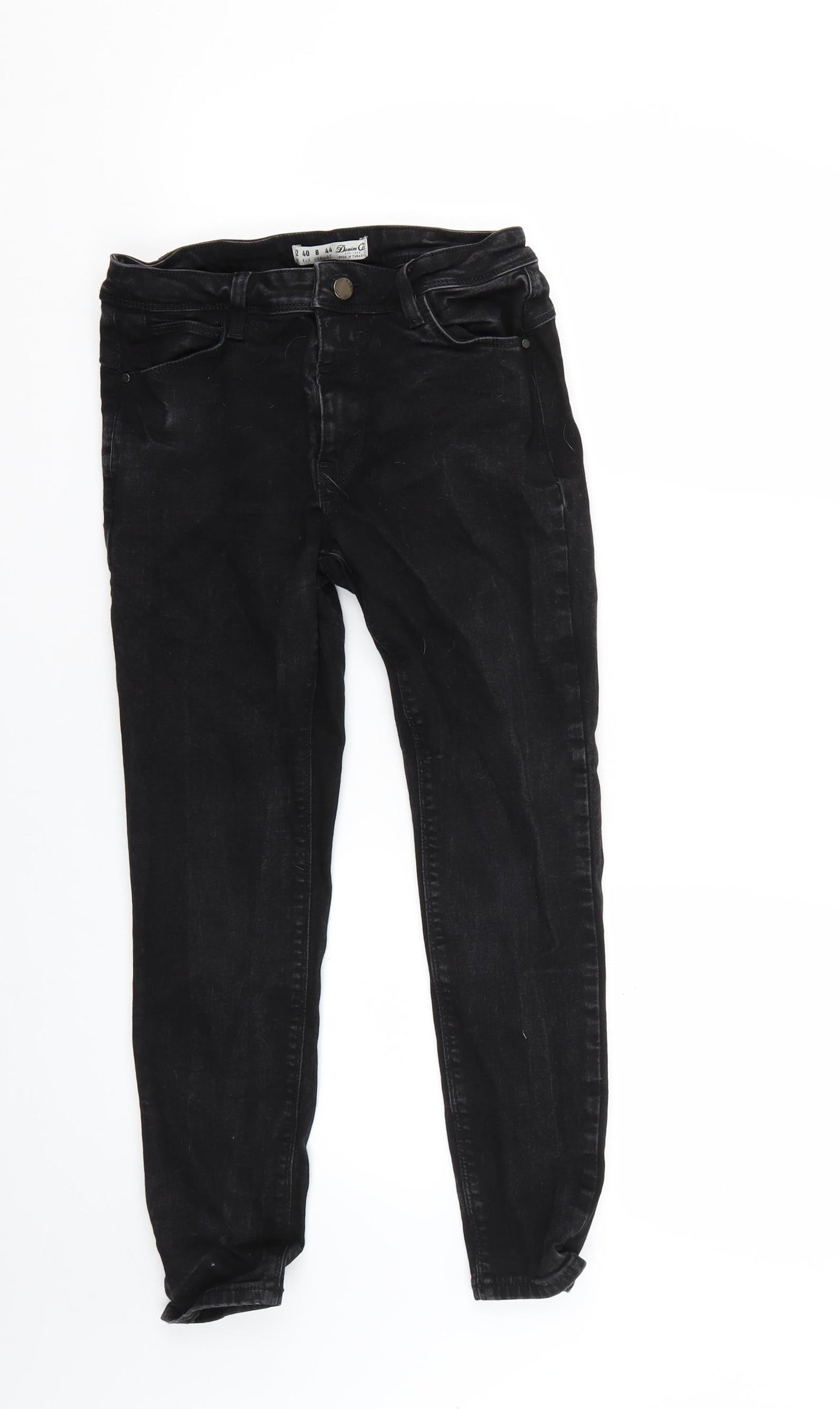 Denim & Co. Womens Black   Skinny Jeans Size 12 L22 in