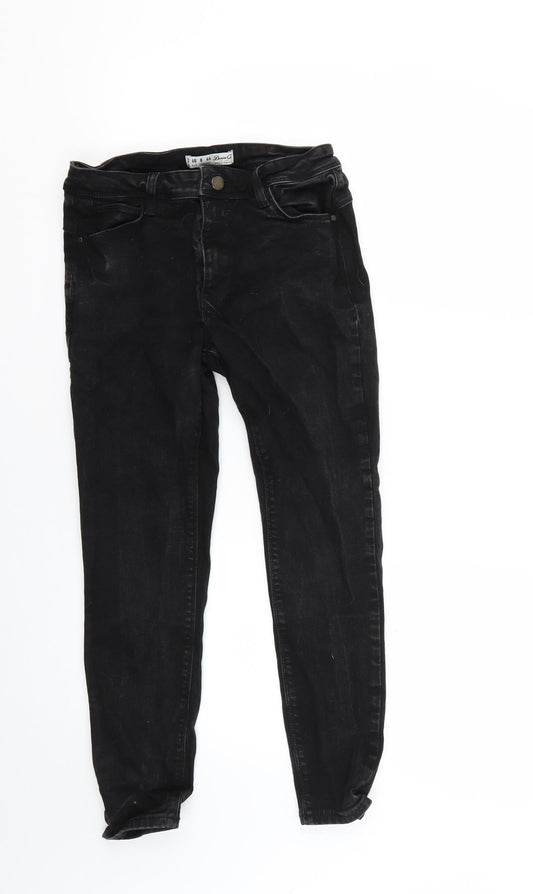 Denim & Co. Womens Black   Skinny Jeans Size 12 L22 in