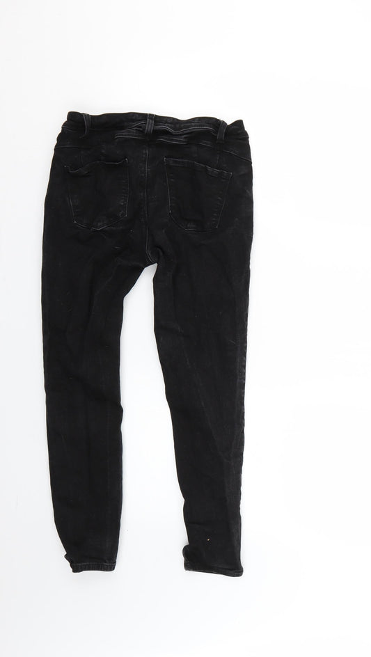 Denim & Co. Womens Black   Skinny Jeans Size 12 L22 in