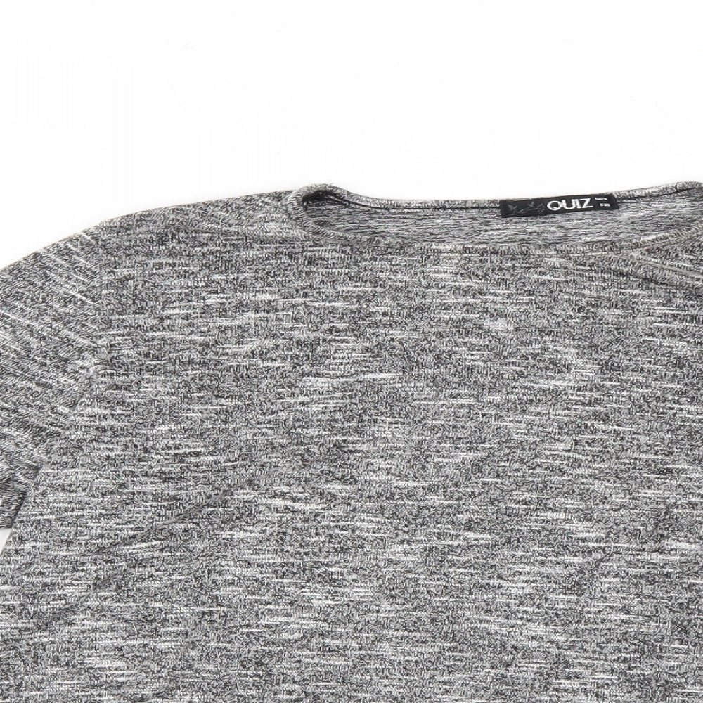 Womens UK Size 10 Quiz Grey Pullover Jumper