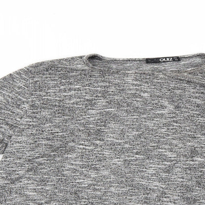 Womens UK Size 10 Quiz Grey Pullover Jumper