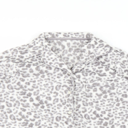 George Womens Grey Animal Print  Top Pyjama Top Size 10