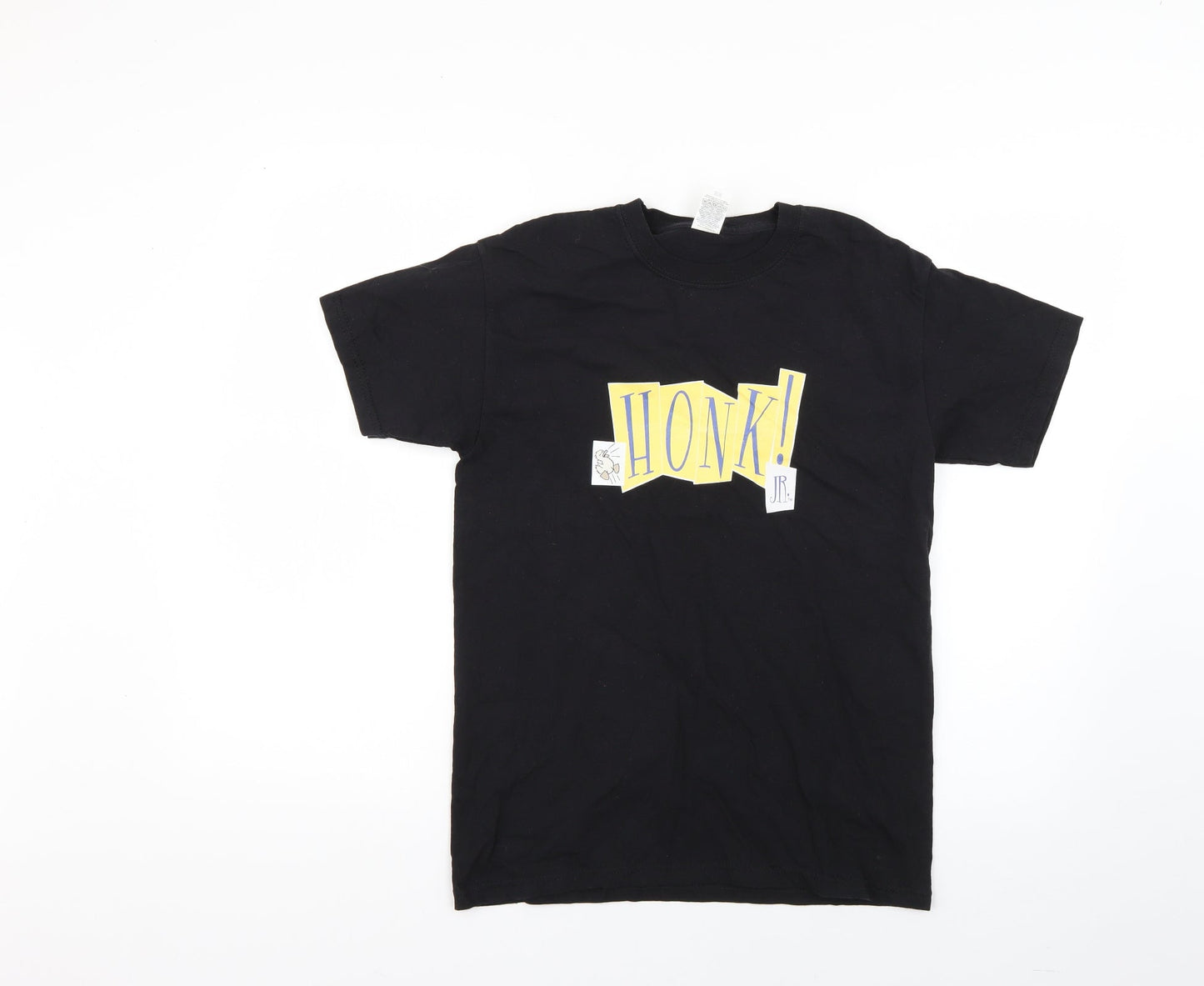 Mens UK Size S Fruit of the Loom Black  T-Shirt