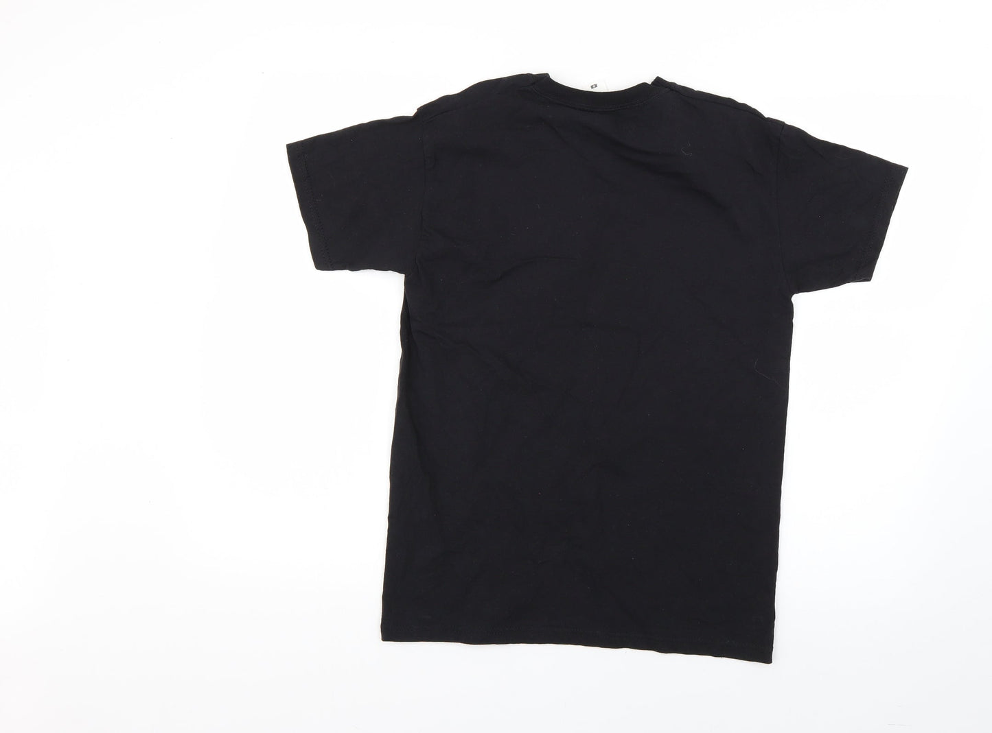 Mens UK Size S Fruit of the Loom Black  T-Shirt