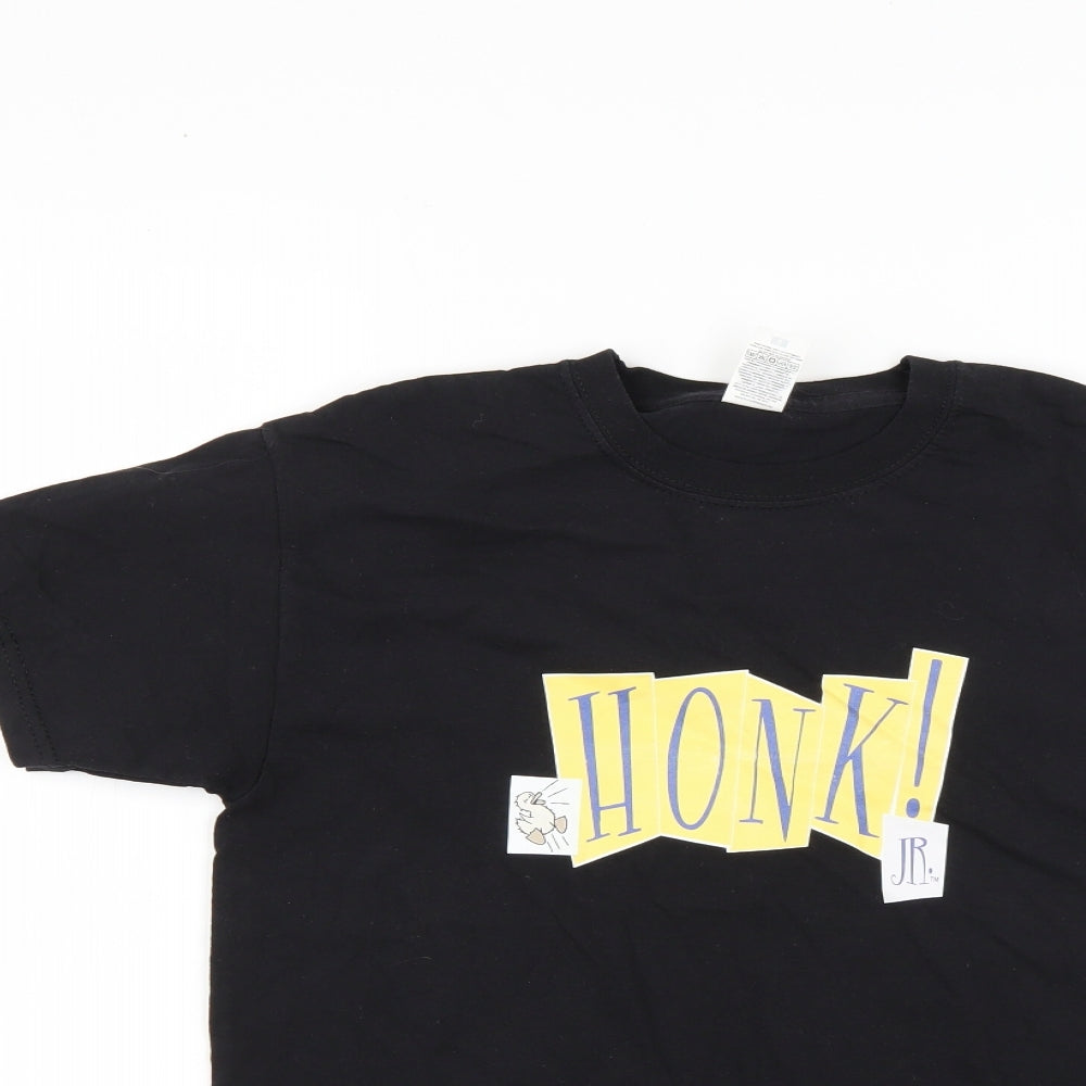 Mens UK Size S Fruit of the Loom Black  T-Shirt
