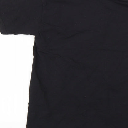 Mens UK Size S Fruit of the Loom Black  T-Shirt
