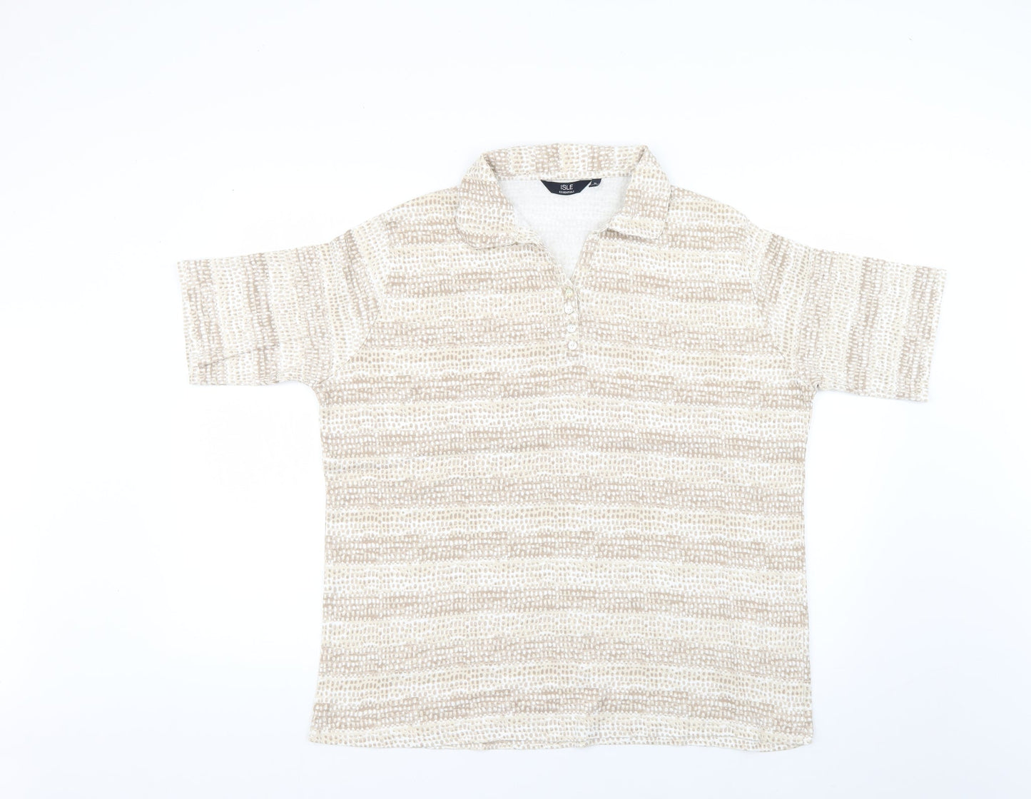 isle Mens Beige    Polo Size XL