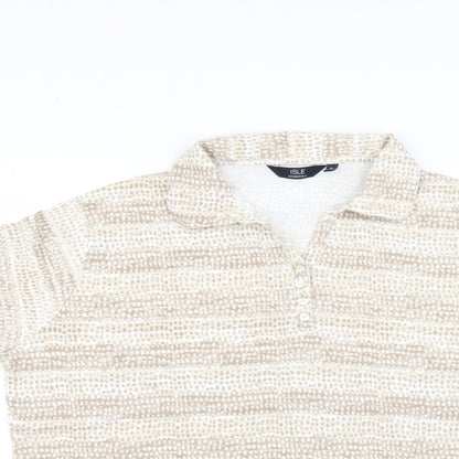 isle Mens Beige    Polo Size XL