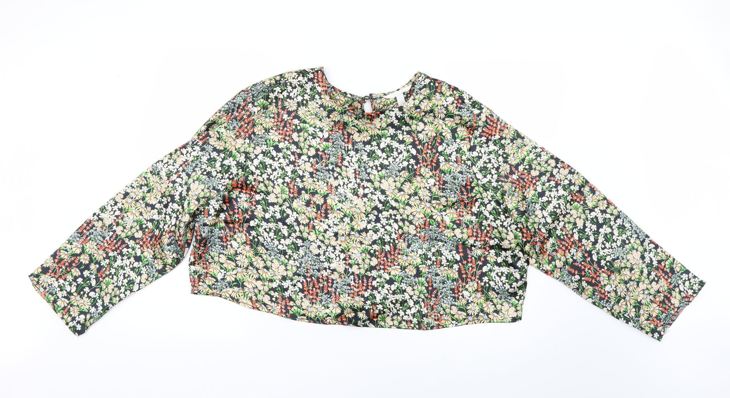 Womens UK Size XL H&M Multicoloured Basic Blouse