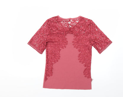 Womens UK Size 10 NEXT Red Basic Blouse