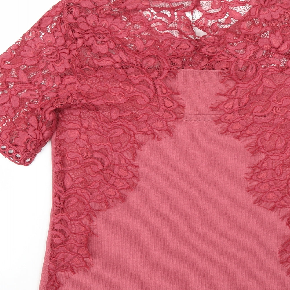 Womens UK Size 10 NEXT Red Basic Blouse