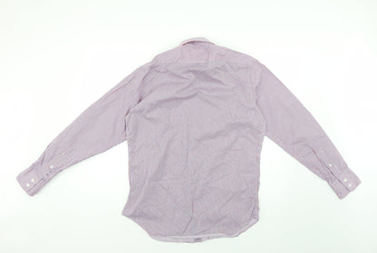 t m jewin Mens Multicoloured Striped   Dress Shirt Size 34