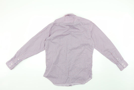 t m jewin Mens Multicoloured Striped   Dress Shirt Size 34