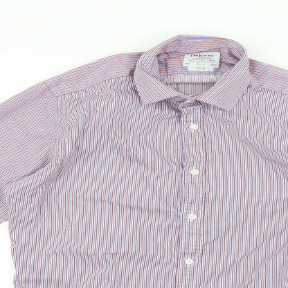 t m jewin Mens Multicoloured Striped   Dress Shirt Size 34
