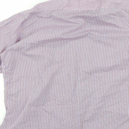 t m jewin Mens Multicoloured Striped   Dress Shirt Size 34