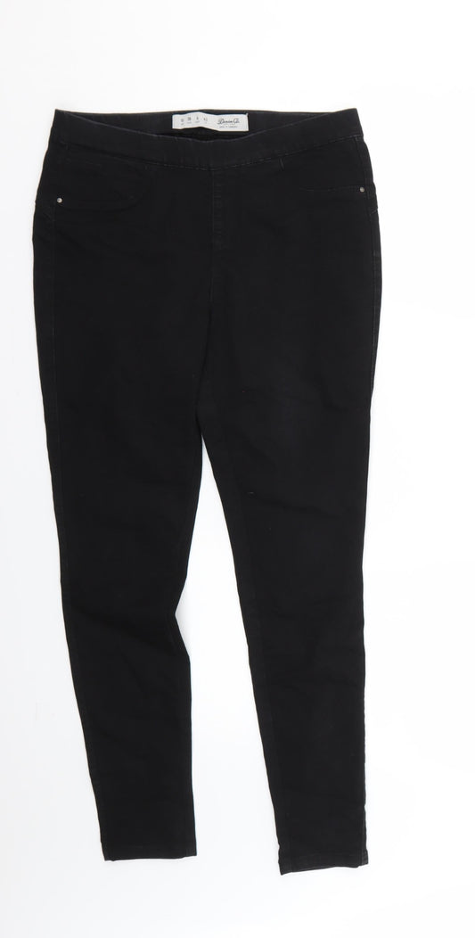 Denim & Co. Womens Black   Jegging Jeans Size 10 L25 in