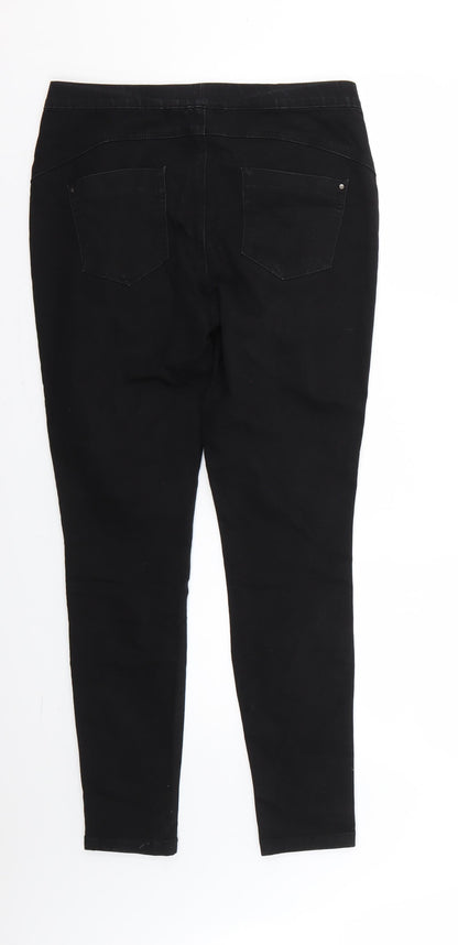 Denim & Co. Womens Black   Jegging Jeans Size 10 L25 in