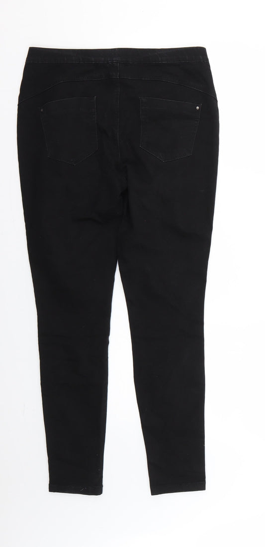 Denim & Co. Womens Black   Jegging Jeans Size 10 L25 in