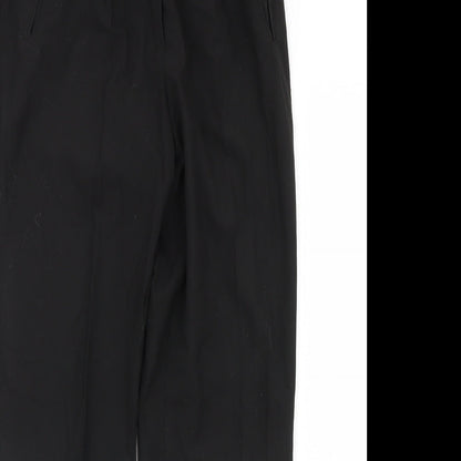 Womens UK Size 10 Damart Regular Fit Dress Pants Black Trousers