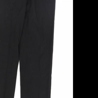 Womens UK Size 10 Damart Regular Fit Dress Pants Black Trousers