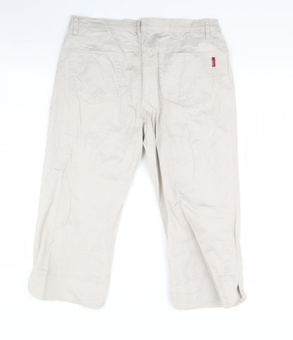 qit Womens Beige   Cropped Trousers Size 34 in L20 in