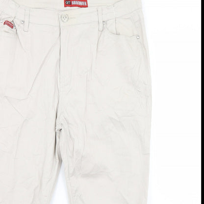qit Womens Beige   Cropped Trousers Size 34 in L20 in