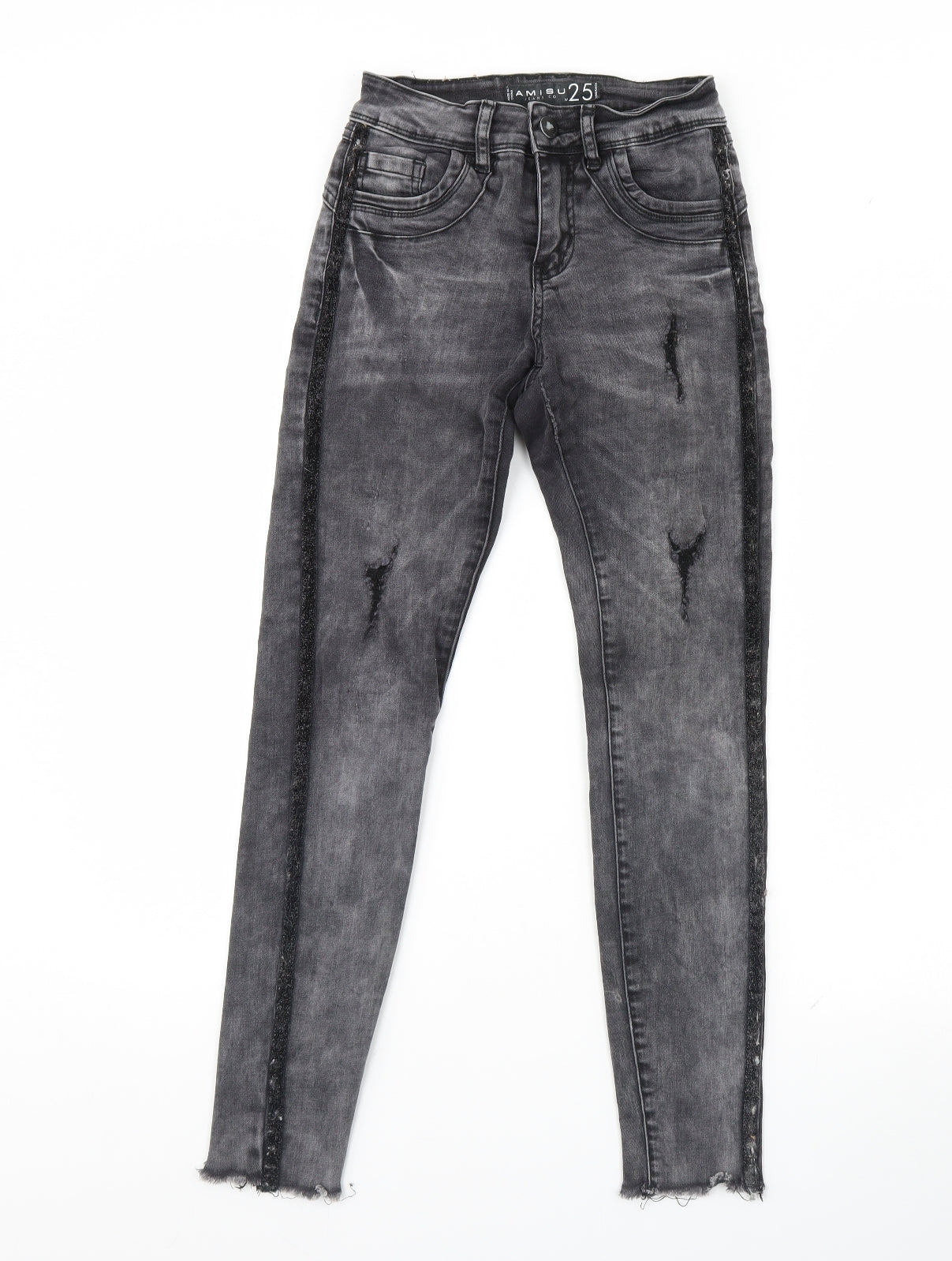 Womens UK Size 25 Amisu Regular Fit Skinny Grey Jeans