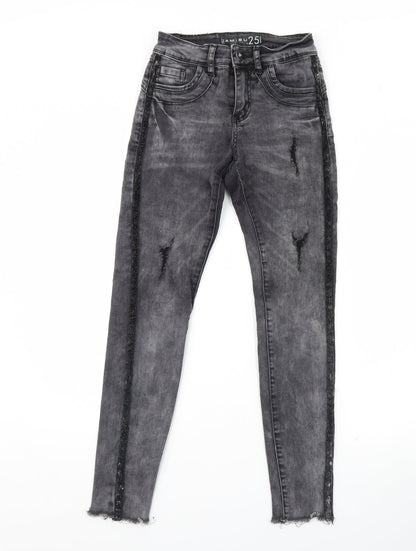Womens UK Size 25 Amisu Regular Fit Skinny Grey Jeans