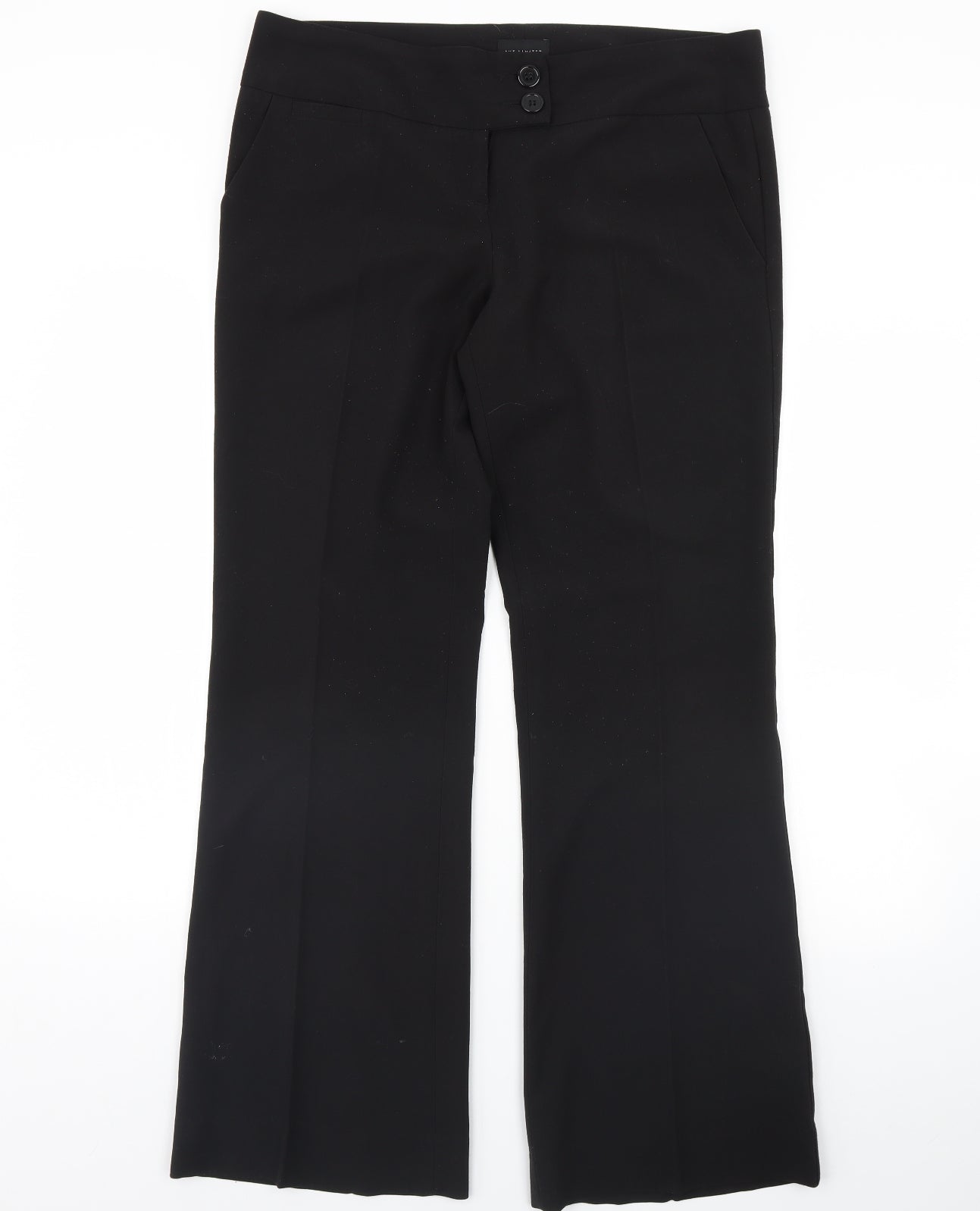 Womens UK Size 10 The Limited Regular Fit Dress Pants Black Trousers