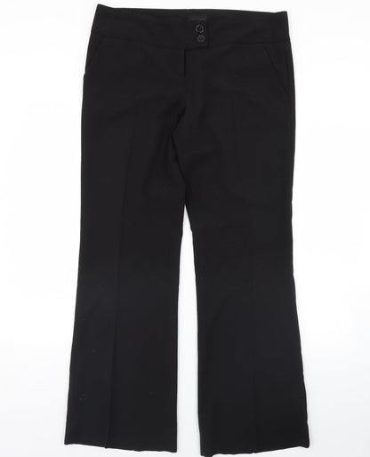Womens UK Size 10 The Limited Regular Fit Dress Pants Black Trousers