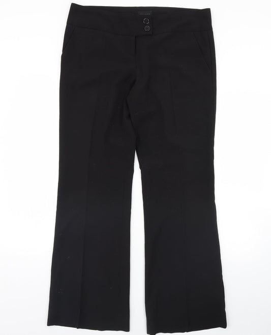 Womens UK Size 10 The Limited Regular Fit Dress Pants Black Trousers