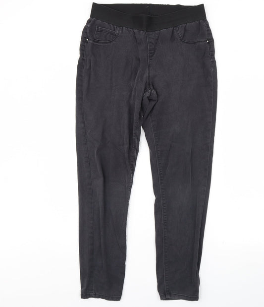 George Womens Black  Denim Skinny Jeans Size 14 L29 in