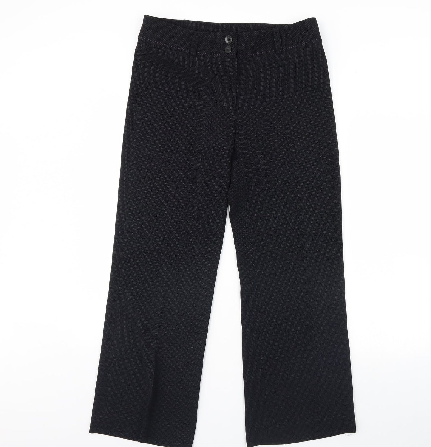 AMARANTO Womens Black Polka Dot  Trousers  Size 12 L31 in