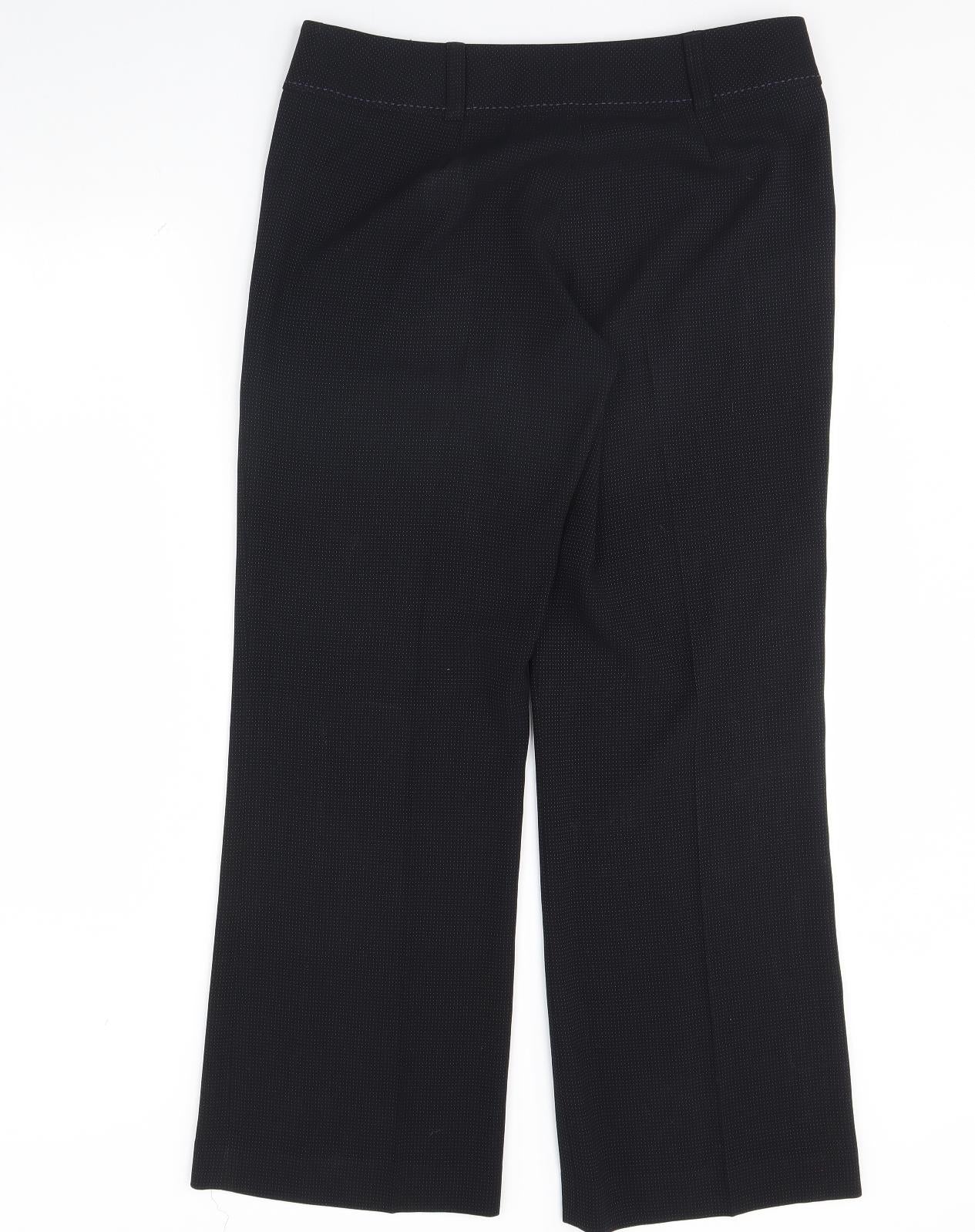 AMARANTO Womens Black Polka Dot  Trousers  Size 12 L31 in