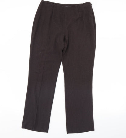 Womens UK Size 12 m&s Regular Fit  Brown Trousers
