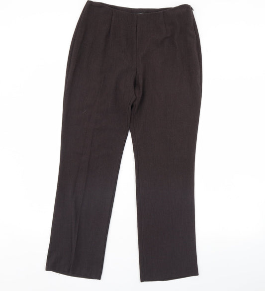 Womens UK Size 12 m&s Regular Fit  Brown Trousers