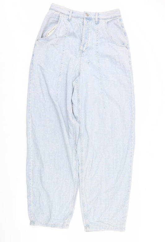 Topshop Womens Blue  Denim Straight Jeans Size 28 L32 in