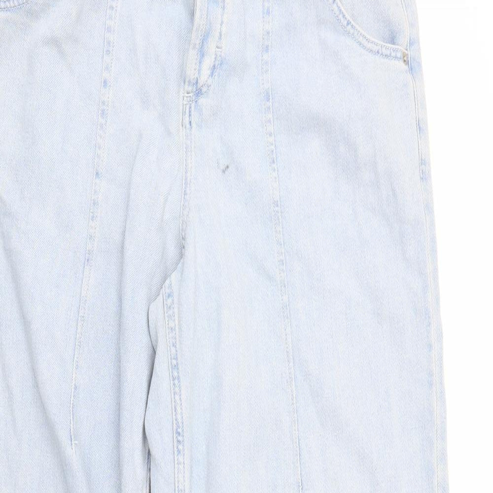 Topshop Womens Blue  Denim Straight Jeans Size 28 L32 in