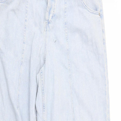 Topshop Womens Blue  Denim Straight Jeans Size 28 L32 in