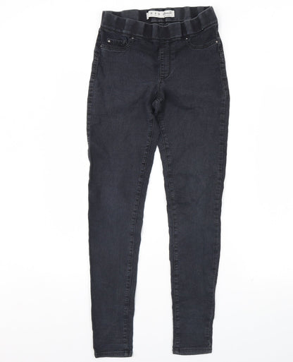 Denim & Co. Womens Black  Denim Skinny Jeans Size 12 L29 in