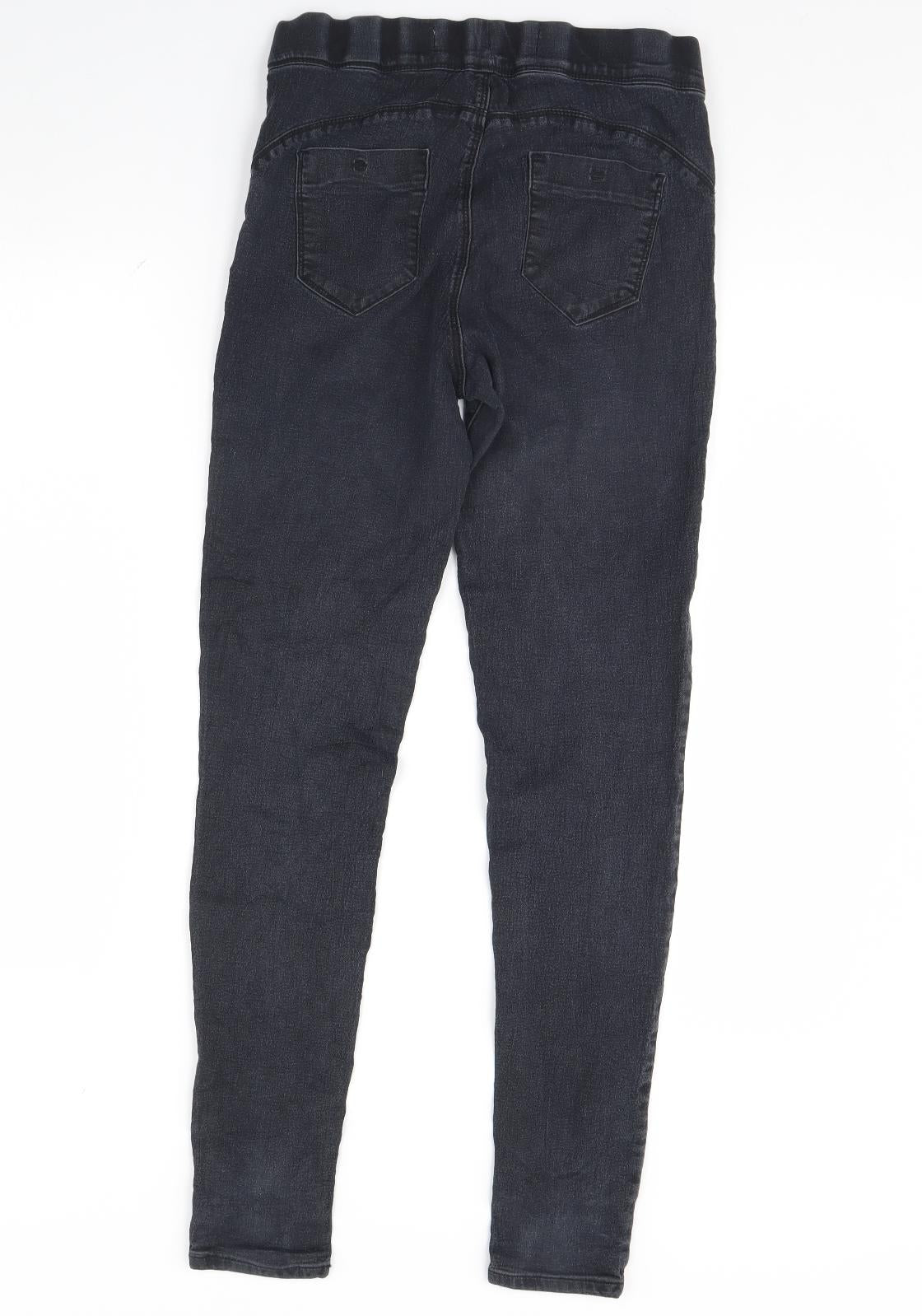 Denim & Co. Womens Black  Denim Skinny Jeans Size 12 L29 in