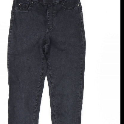 Denim & Co. Womens Black  Denim Skinny Jeans Size 12 L29 in