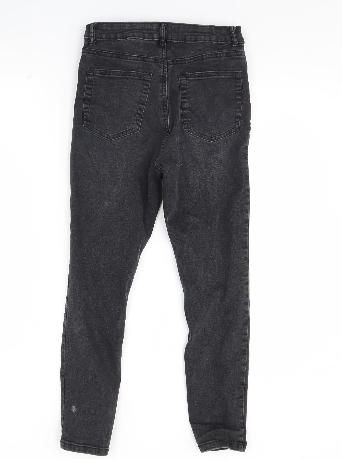 Denim & Co. Womens Black  Denim Skinny Jeans Size 12 L28 in