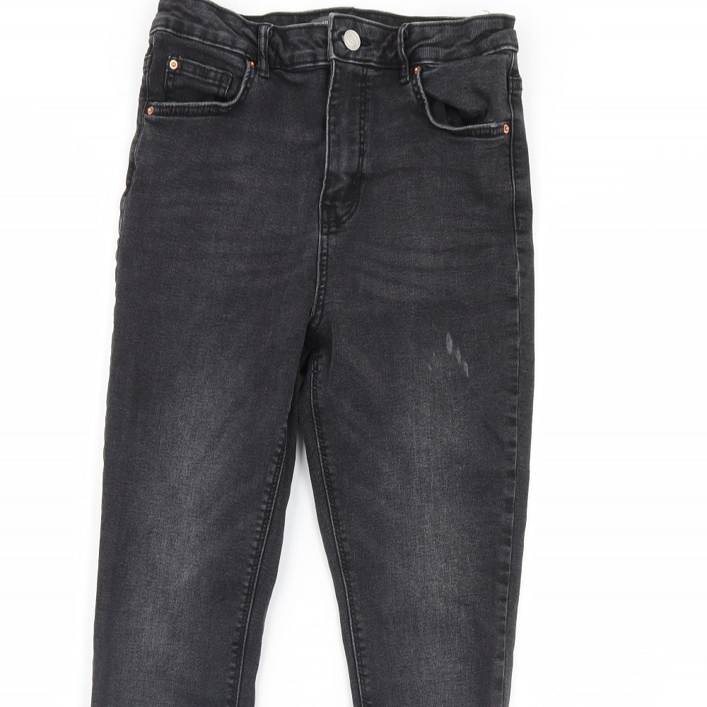 Denim & Co. Womens Black  Denim Skinny Jeans Size 12 L28 in