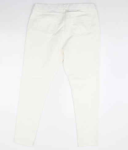 Dorothy Perkins Womens Ivory  Denim Skinny Jeans Size 18 L31 in