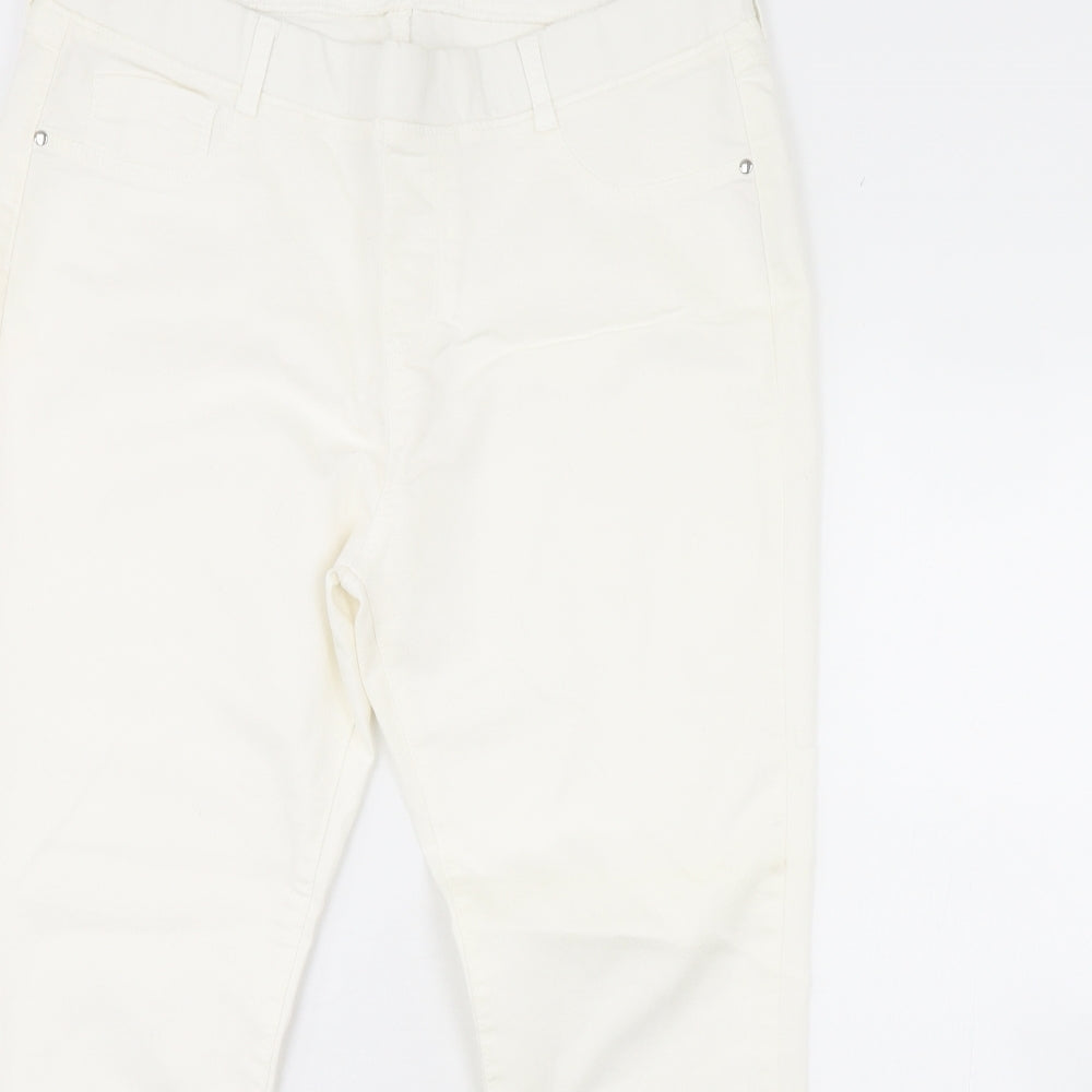 Dorothy Perkins Womens Ivory  Denim Skinny Jeans Size 18 L31 in