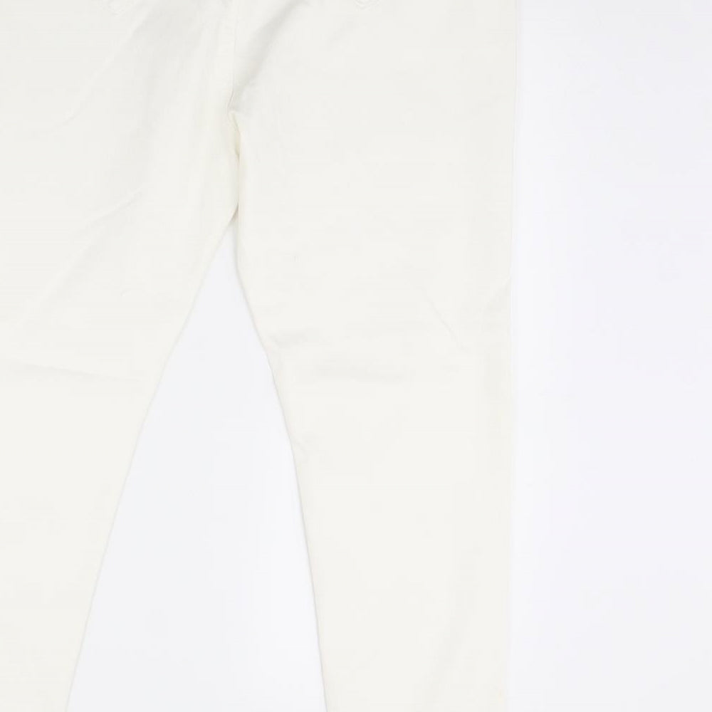 Dorothy Perkins Womens Ivory  Denim Skinny Jeans Size 18 L31 in